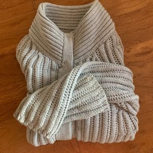 Banana Republic Grey Chunky Knit Cardigan